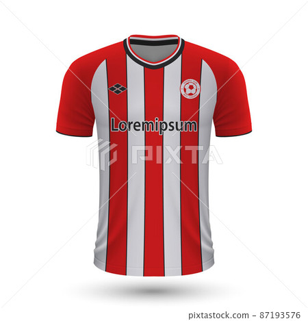 Realistic soccer shirt Southampton 2022, jersey template for foo Realistic soccer shirt Southampton 2022, jersey template for foo 87193576