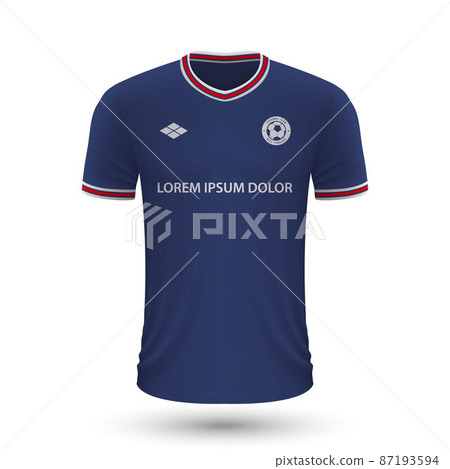 Realistic soccer shirt PSG 2022, jersey template for football ki 87193594