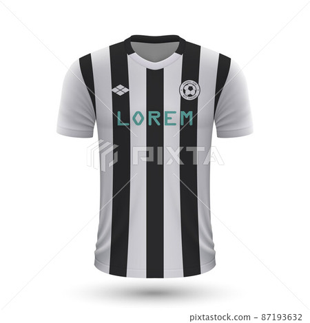 Realistic soccer shirt Udinese 2022, jersey template for footbal 87193632