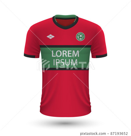 Realistic soccer shirt Nijmegen 2022, jersey template for footba Realistic soccer shirt Nijmegen 2022, jersey template for footba 87193652