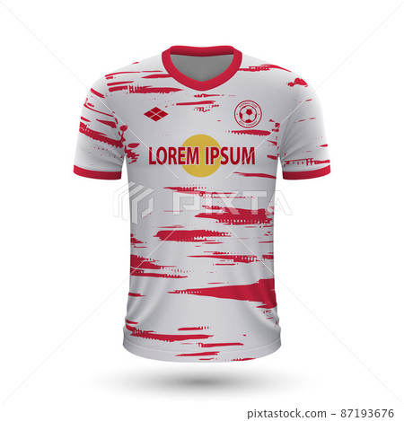 Realistic soccer shirt Leipzig 2022, jersey template for footbal Realistic soccer shirt Leipzig 2022, jersey template for footbal 87193676