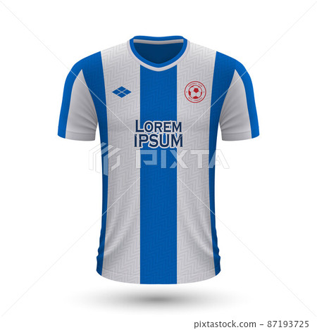 Realistic soccer shirt Espanyol 2022, jersey template for footba 87193725