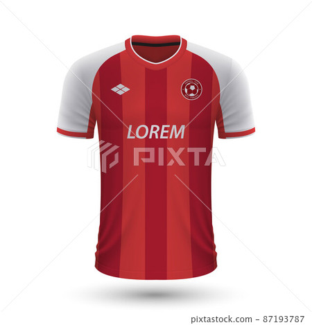 Realistic soccer shirt Braga 2022, jersey template for football 87193787