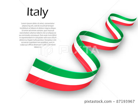 Waving ribbon or banner with flag of Italy Waving ribbon or banner with flag of Italy 87193967