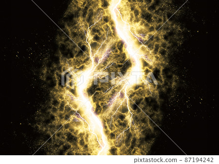 Illustration of an abstract fire that illuminates the darkness 87194242