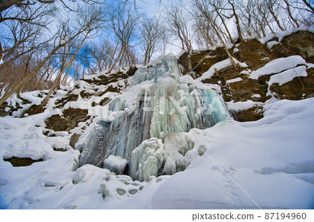 Scenery of Oirase Gorge in winter Icefall Scenery of Oirase Gorge in winter Icefall 87194960