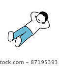 Men lying down 87195393
