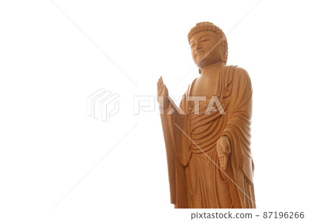 Amida Nyorai statue (Amitabha) carved in sandalwood 1 87196266