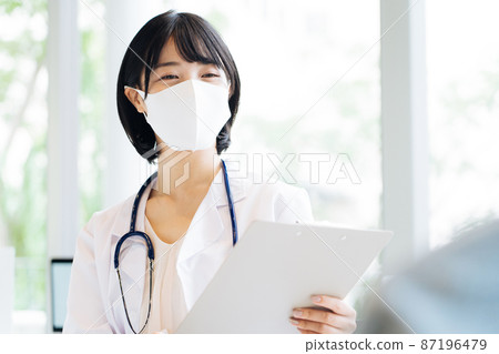 A female doctor who consults A female doctor who consults 87196479