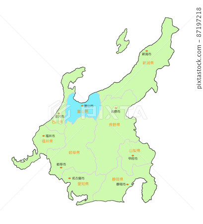 日本中部富山藍地圖 日本中部富山藍地圖 87197218