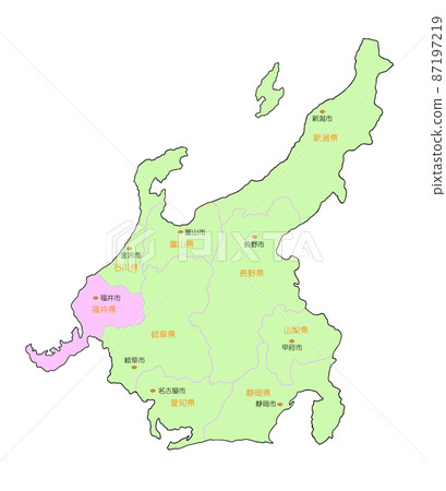 日本中部福井粉紅地圖 日本中部福井粉紅地圖 87197219