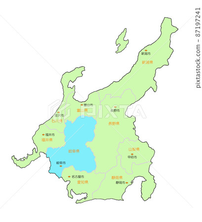 Map of Japan Chubu Gifu Blue Map of Japan Chubu Gifu Blue 87197241