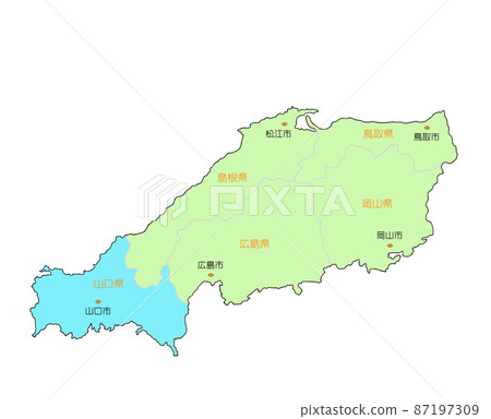 日本中國山口藍地圖 87197309