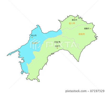 日本四國愛媛藍地圖 87197329