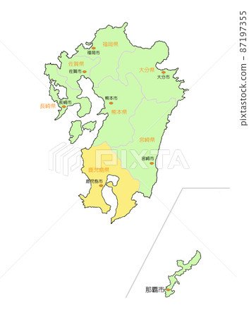 Map of Japan Kyushu Kagoshima Huang Map of Japan Kyushu Kagoshima Huang 87197355