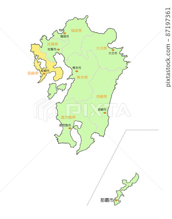 Map of Japan Kyushu Nagasaki Huang Map of Japan Kyushu Nagasaki Huang 87197361