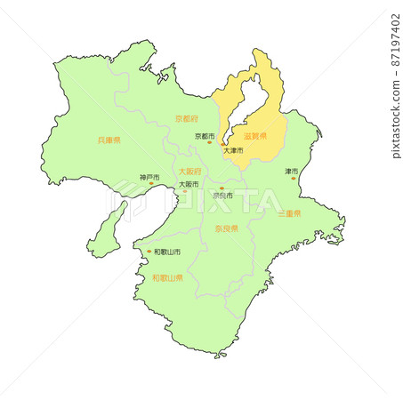 日本近畿志賀黃地圖 日本近畿志賀黃地圖 87197402