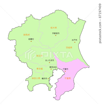 日本關東千葉粉紅地圖 日本關東千葉粉紅地圖 87197409