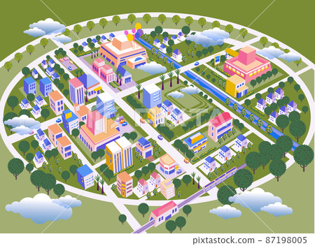 Beautiful cityscape and enjoyable living. Creating a city where people can live brightly and happily. 87198005