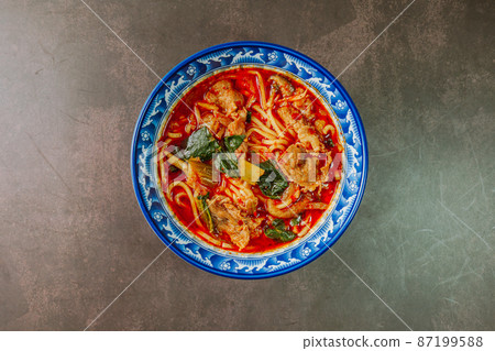 辣中國大理石馬拉松麵條食物 辣中國大理石馬拉松麵條食物 87199588