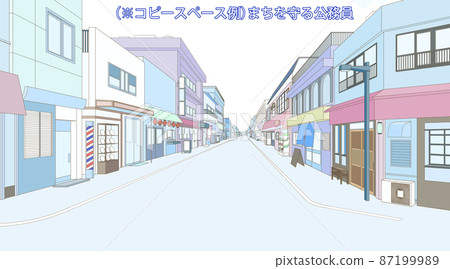Cityscape, shopping street _ empty version _ business color tone version (copy space is temporary Cityscape, shopping street _ empty version _ business color tone version (copy space is temporary 87199989