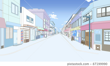 Cityscape, shopping street_empty version_business color tone version Cityscape, shopping street_empty version_business color tone version 87199990