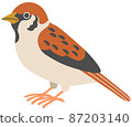 A sparrow facing sideways 87203140