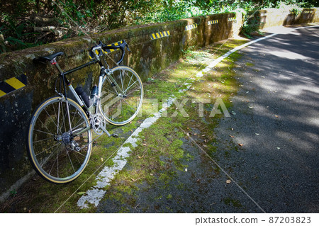 Old road and black road bike Old road and black road bike 87203823