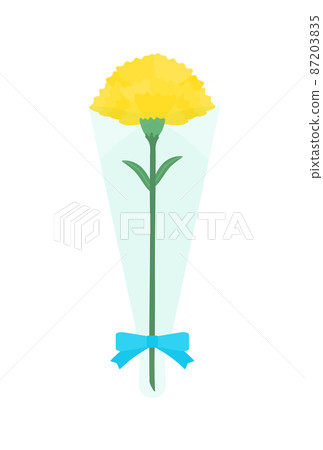 包裹單顆黃色康乃馨-簡單可愛的花材 87203835