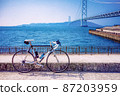 Akashi Kaikyo Bridge and Road Bike 87203959