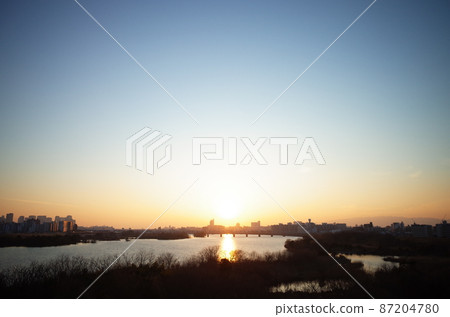 淀川夕陽美景 淀川夕陽美景 87204780