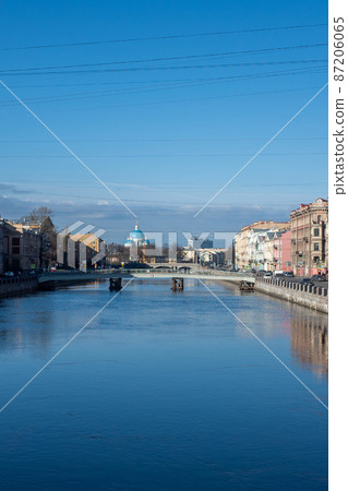 Trinity-Izmailovsky Cathedral and Obvodny canal. Trinity-Izmailovsky Cathedral and Obvodny canal. 87206065