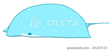 Ray (light blue) with a weak and lonely expression 87207115