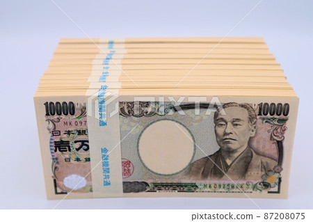 Lots of 10,000 yen bills Lots of 10,000 yen bills 87208075
