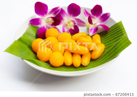 Thai traditional dessert, Sweet gold Thai traditional dessert, Sweet gold 87208413