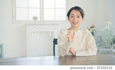 Interview with a talking woman 87208520