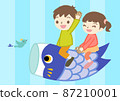 Children's carp streamer bird sky Children's carp streamer bird sky 87210001