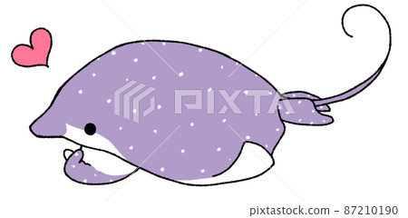 Ray that makes a heart with your fingers (flippers) 87210190
