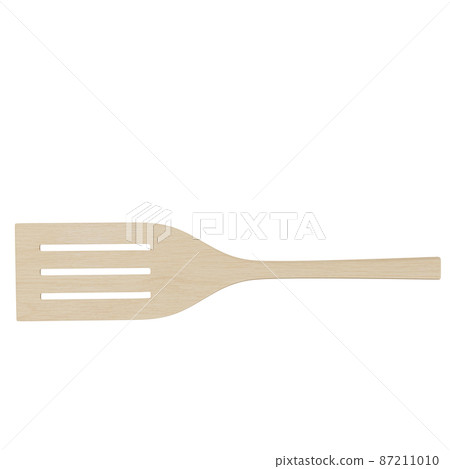 Wood spatula on white background. kitchen items Wood spatula on white background. kitchen items 87211010