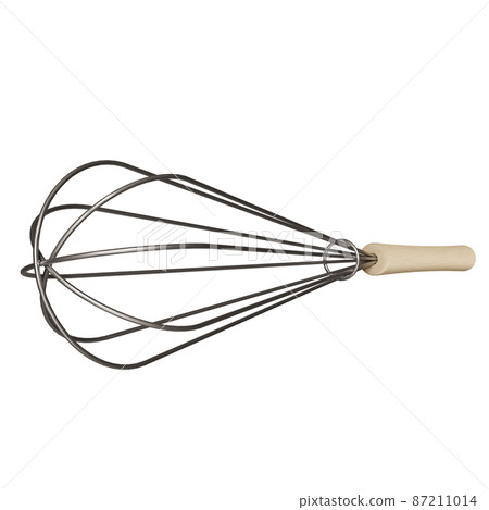 Egg beater on white background. kitchen items Egg beater on white background. kitchen items 87211014