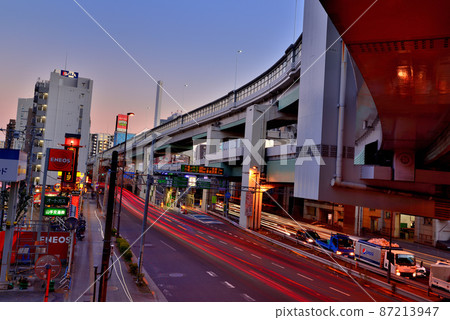 首都高速5號池袋線熊野路口夜景燈跡 87213947