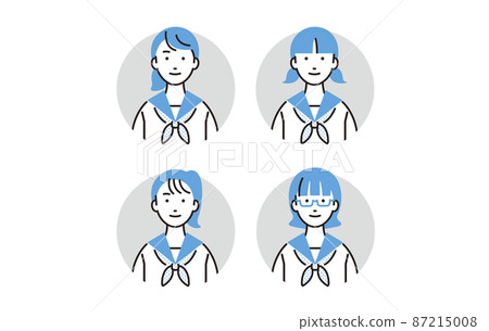 人初中女孩圖標集 人初中女孩圖標集 87215008