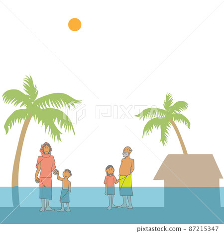 Island residents suffering from rising sea levels Island residents suffering from rising sea levels 87215347