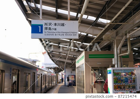 Saginomiya station down platform 87215474