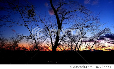 黃昏時分從山上看到的風景，讓人懷念 87216634