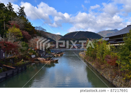 京都嵐山碼頭和小倉山 京都嵐山碼頭和小倉山 87217691