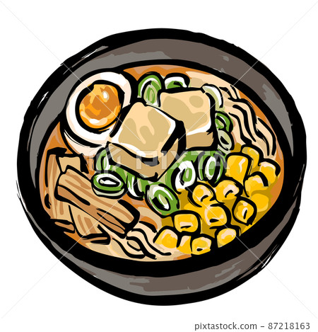 Illustration of miso ramen 87218163