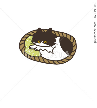 Hachiware cat in sleeping posture Hachiware cat in sleeping posture 87219108