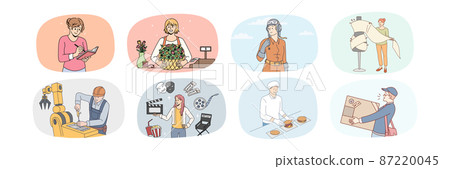 Set of people professions and occupations 87220045