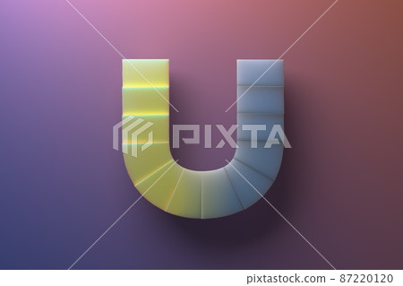 big letter U on a gradient background 87220120